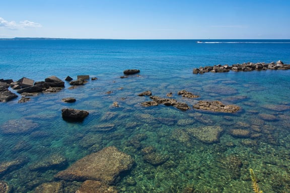 Vista del mare di Gallipoli